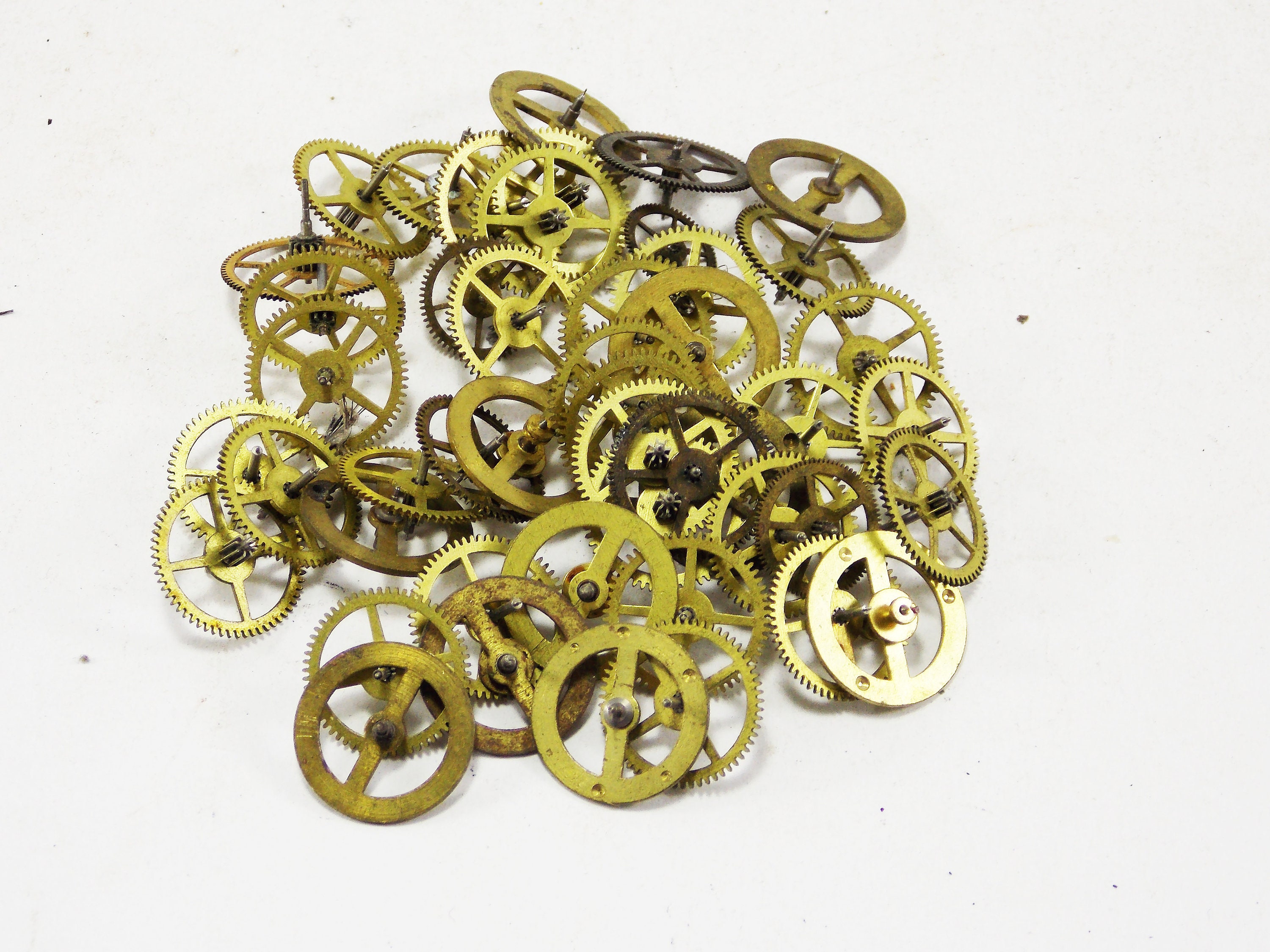 Clock gears clock parts clock repair clock movement mechanism Etsy