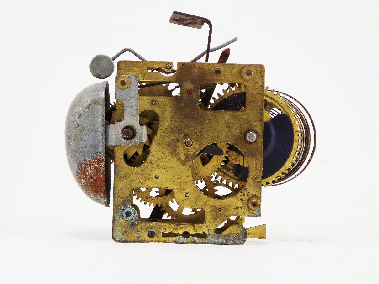 Clock parts brass mechanism alarm clock repair components Etsy