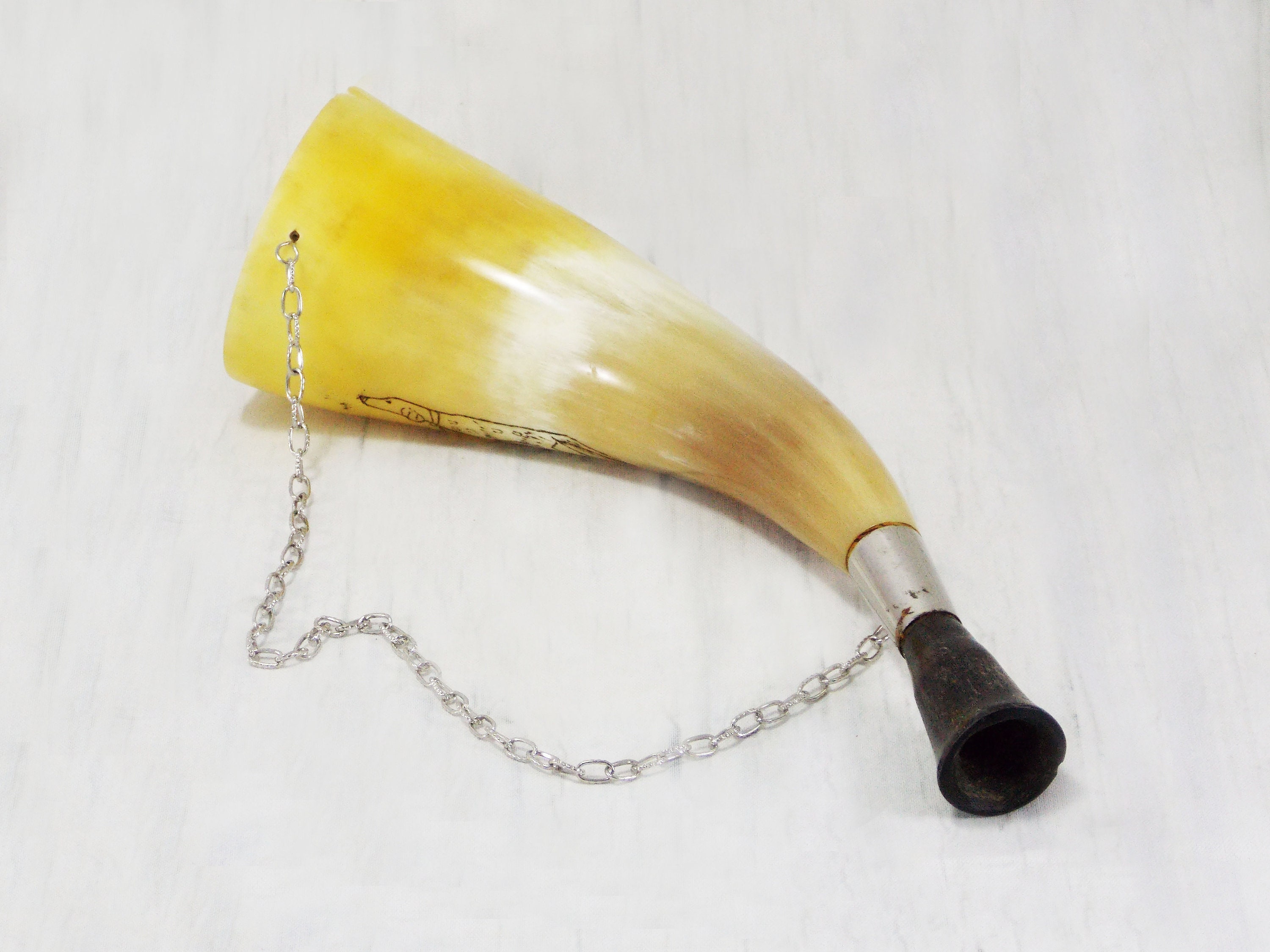 Souvenir Cups Buffalo Horn Music Instrument Dog Drawing Wall Decor ...