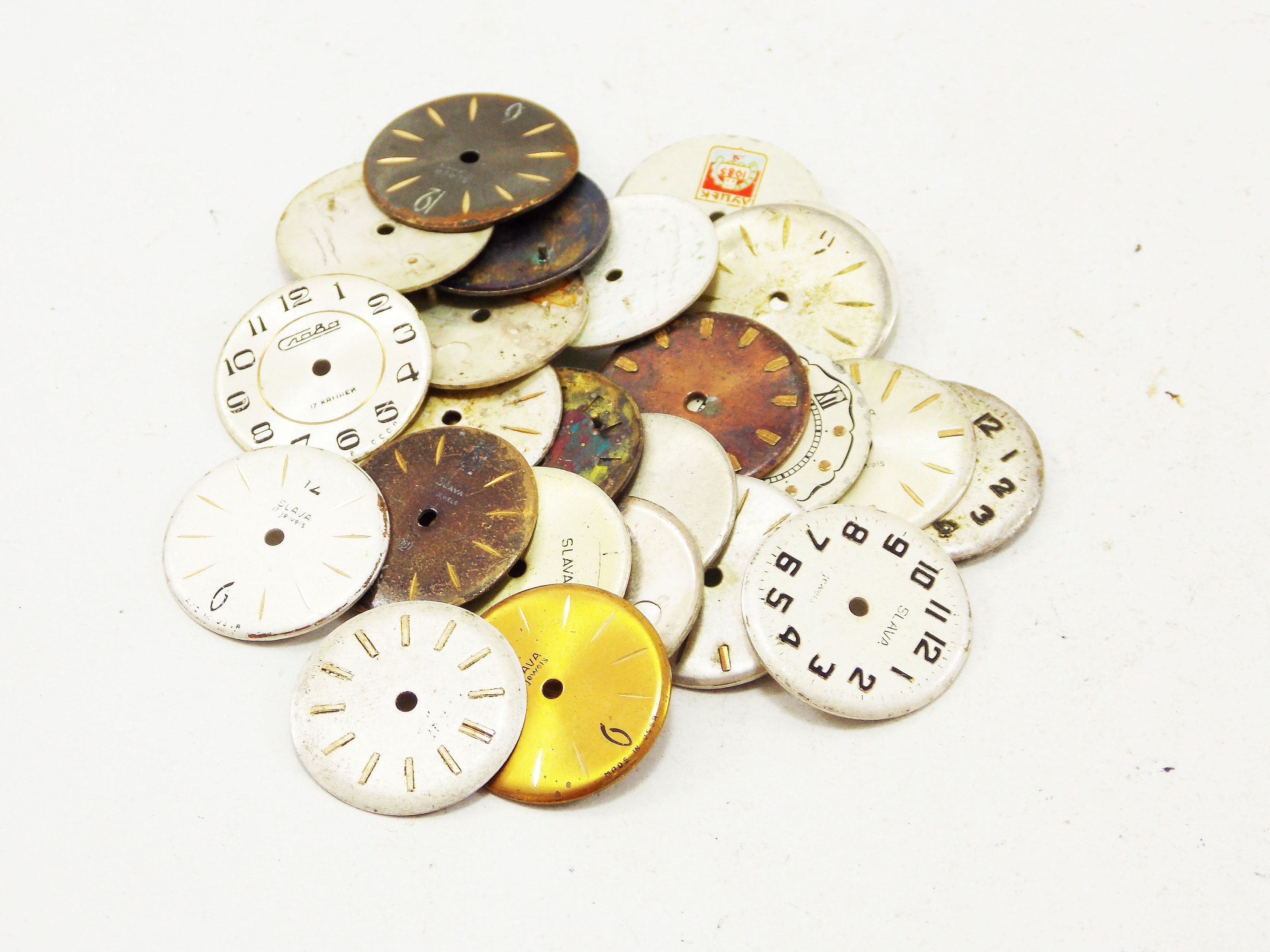 Wristwatch dials watch faces round watch parts watch dials Etsy