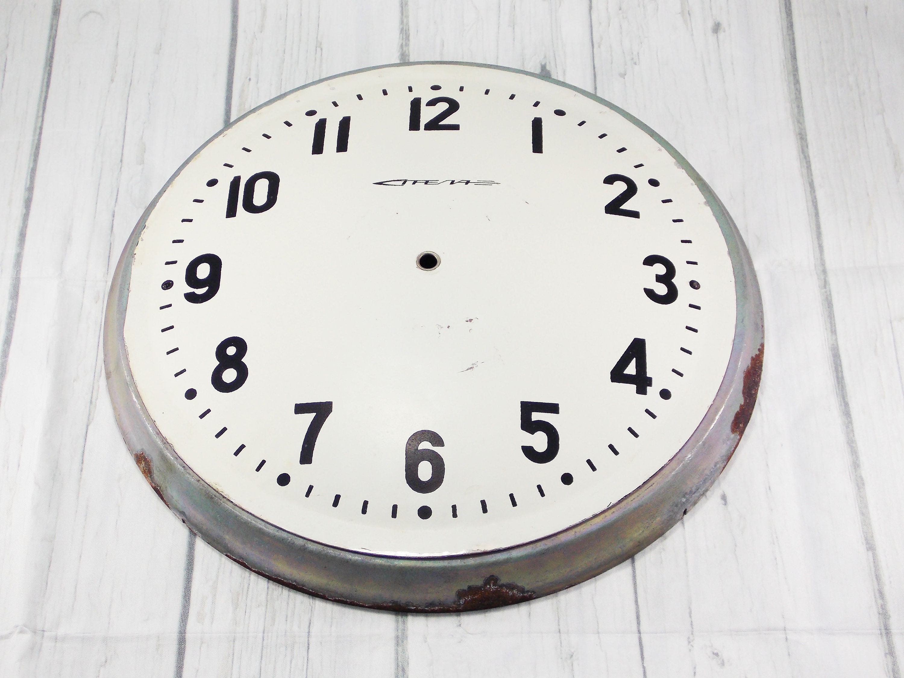 Wall clock face round clock dials white clock parts large Etsy