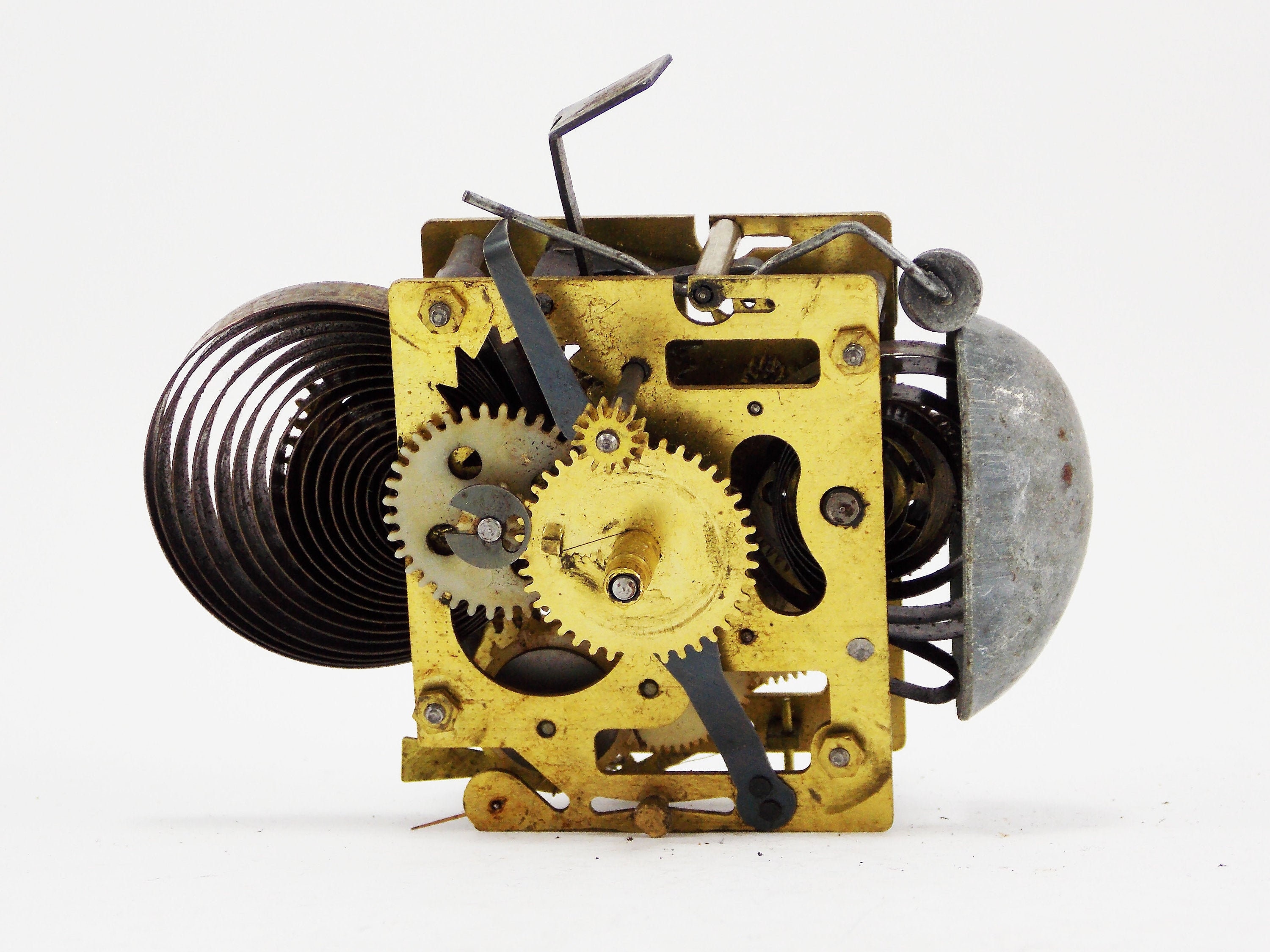 Mechanism Brass Clock Movement Clock Broken Mechanical Clock Gears Brass  Plate Steampunk Parts Alarm Clock Repair Cockworks Parts Brass Gear - Etsy, image size:3000x2250