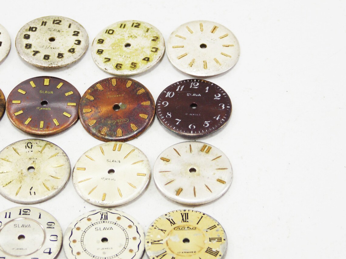 Wristwatch dials watch faces round watch parts watch dials Etsy
