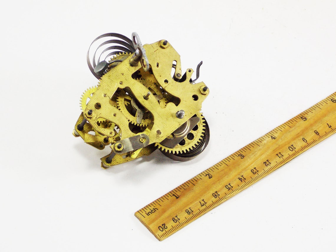 Mechanical clock parts brass mechanism alarm clock repair Etsy