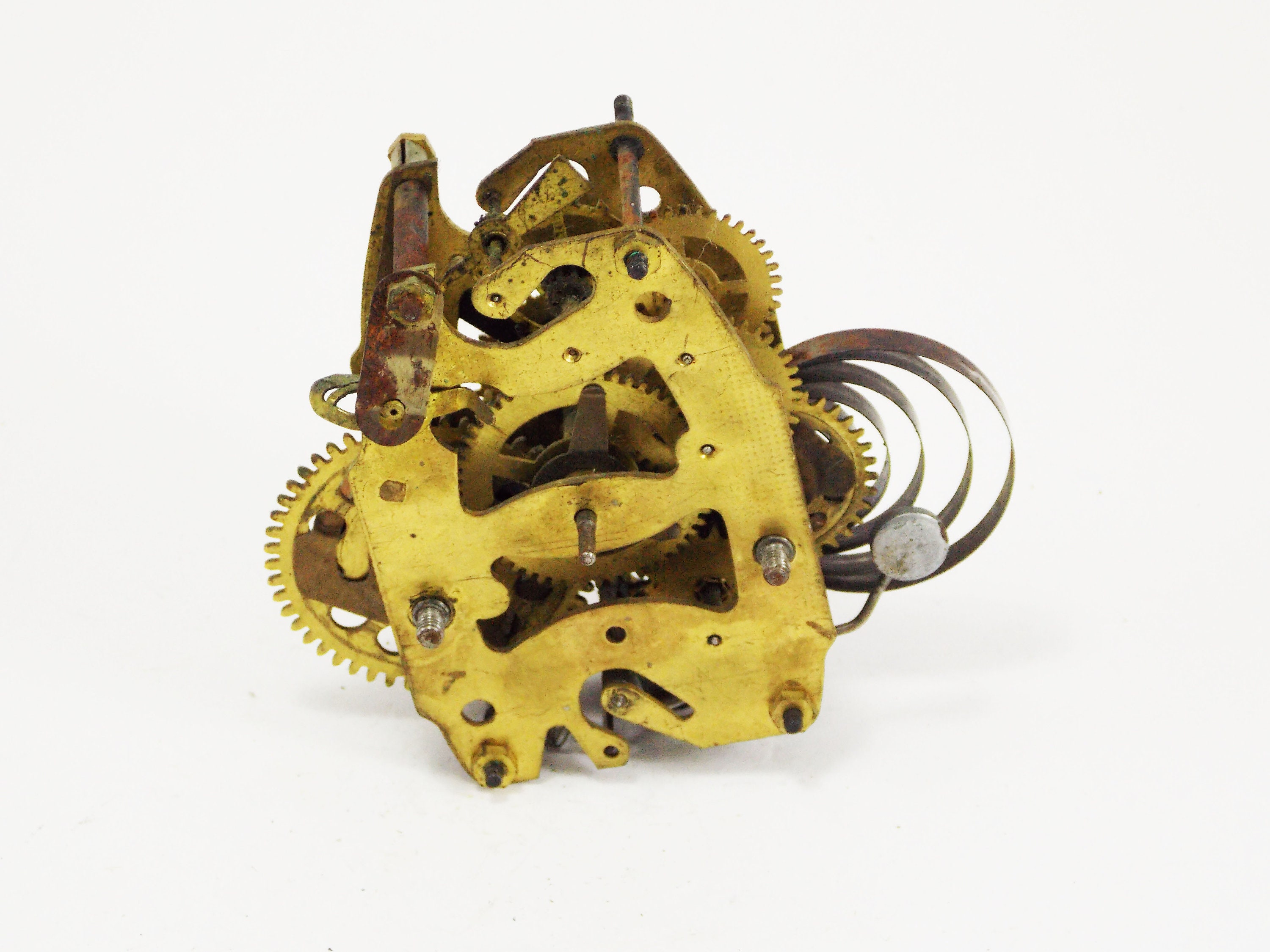 Brass clock parts mechanism clock repair alarm clock broken Etsy