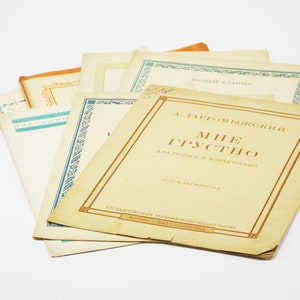 Paquete de papel de notas musicales para suministros de elaboración, hojas de páginas de música, música clásica, canciones populares, paquete de música, papel de música, páginas efímeras de música.