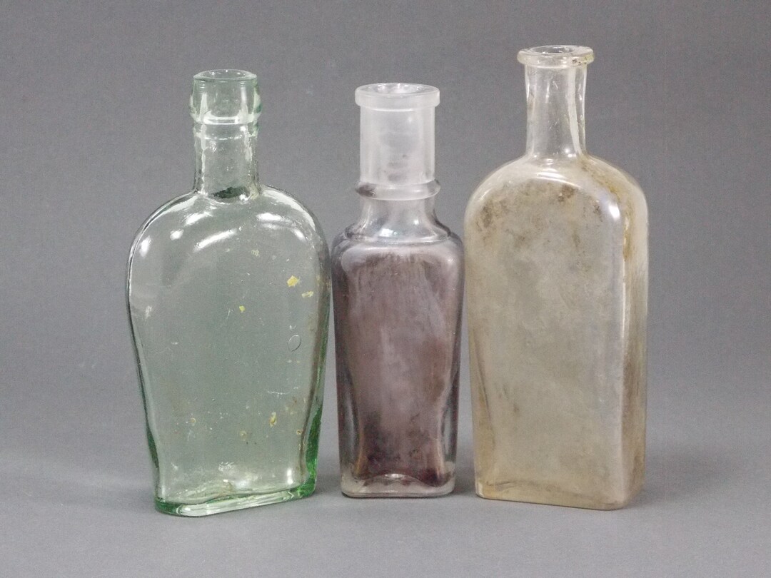 Bottles Medical Glass Bottles Clear Retro Laboratory Tools Etsy