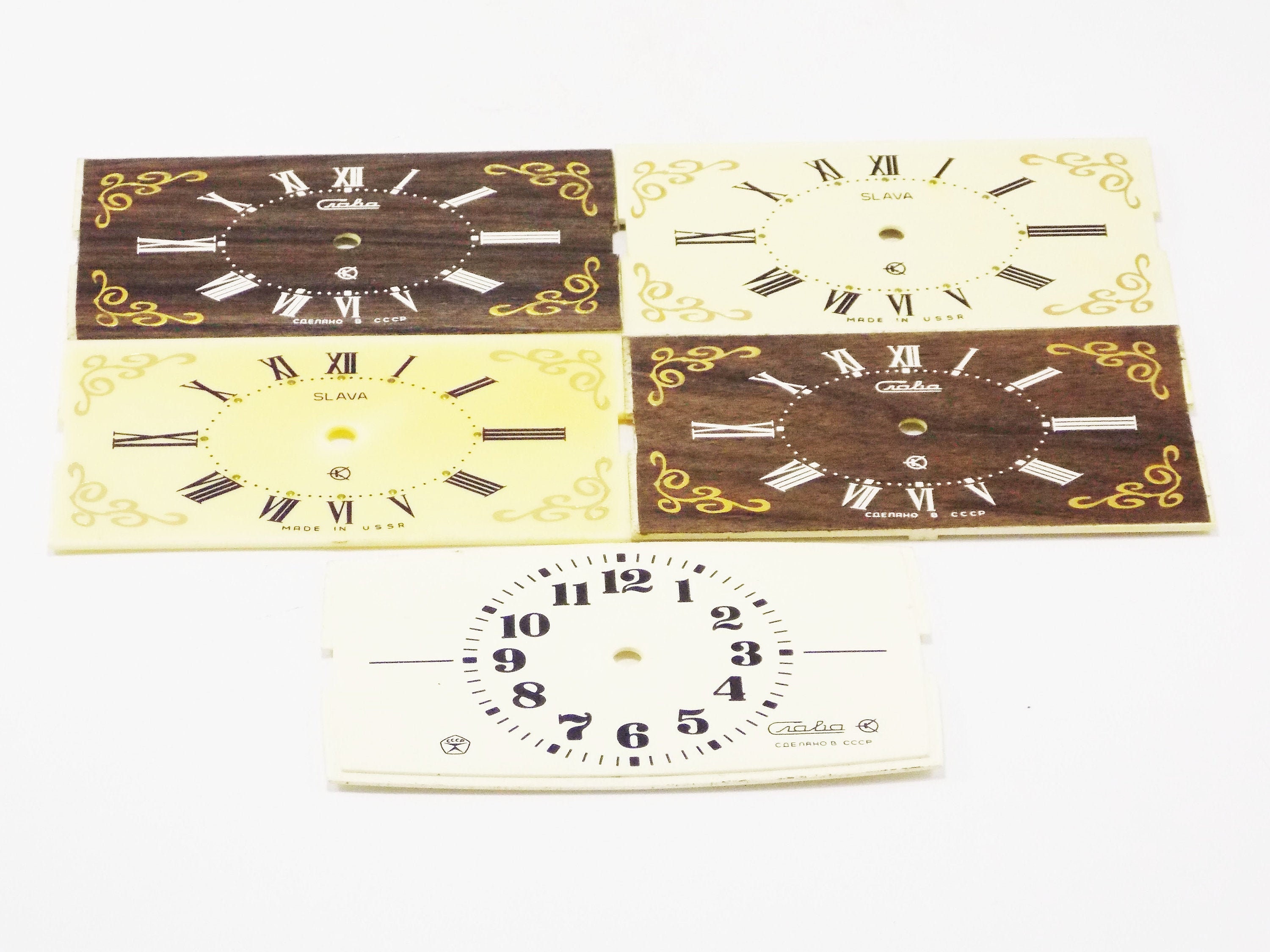 Square faces clock dials movement clock parts plastic faces | Etsy