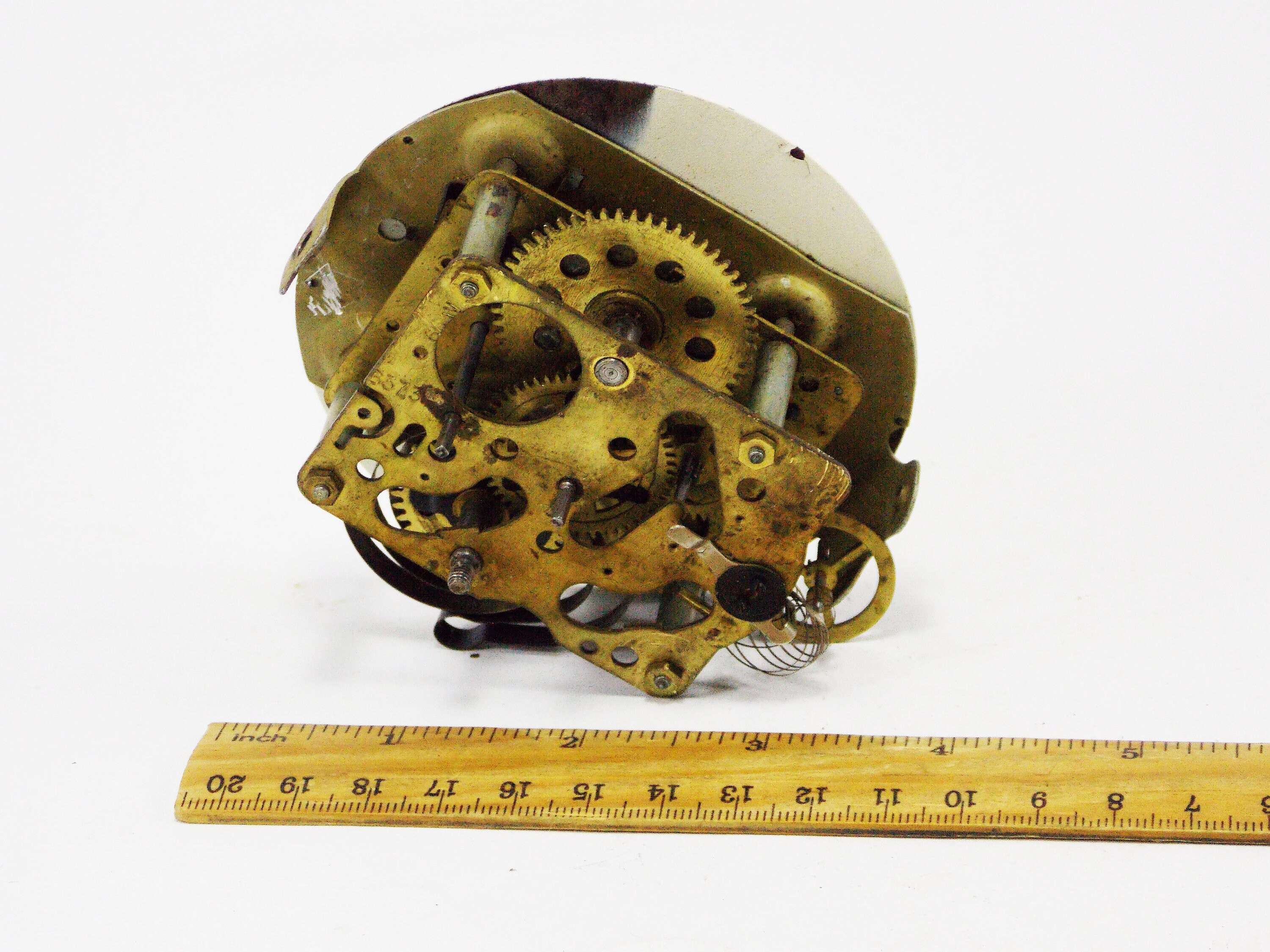 Clock parts alarm clock mechanism brass plated clock findings Etsy