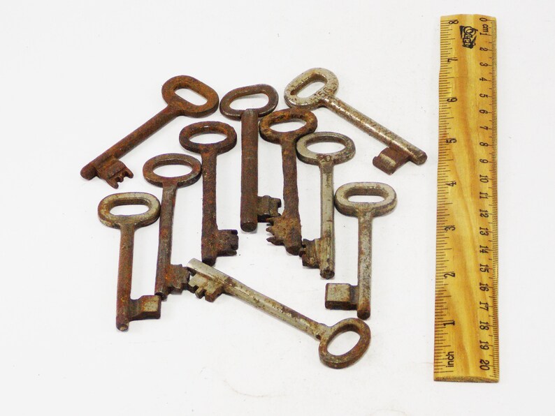 Large keys rare skeleton keys vintage keys for crafting supply Etsy
