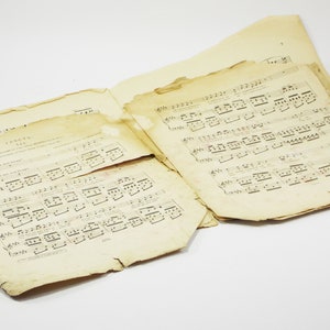 diari musicali appunti carta pagine grandi libri pianoforte confezione per artigianato forniture per decoupage vecchia musica pagine di spartiti vintage spartiti effimeri