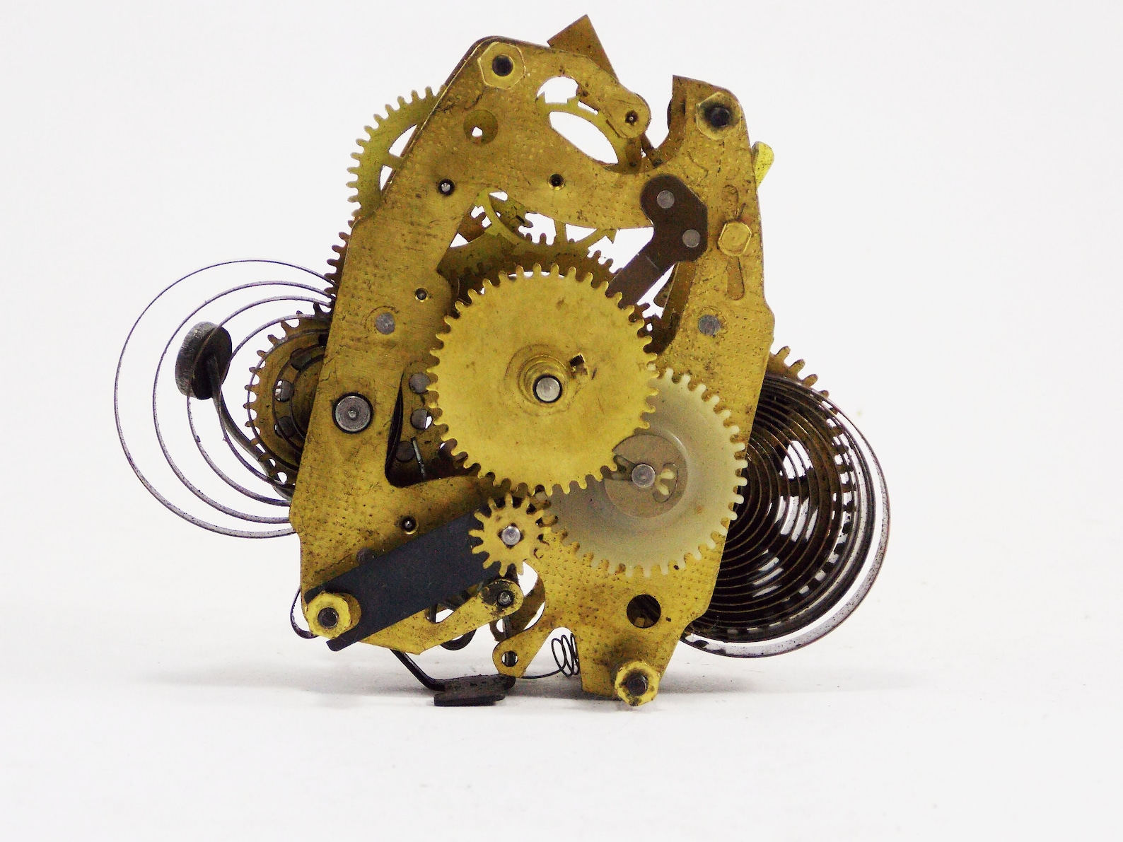 Mechanical clock parts brass mechanism alarm clock repair Etsy