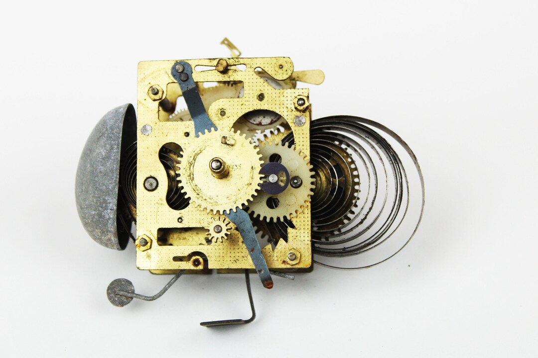 Vintage Mechanism Alarm Clock Parts Clock Repair Broken Clock Gears