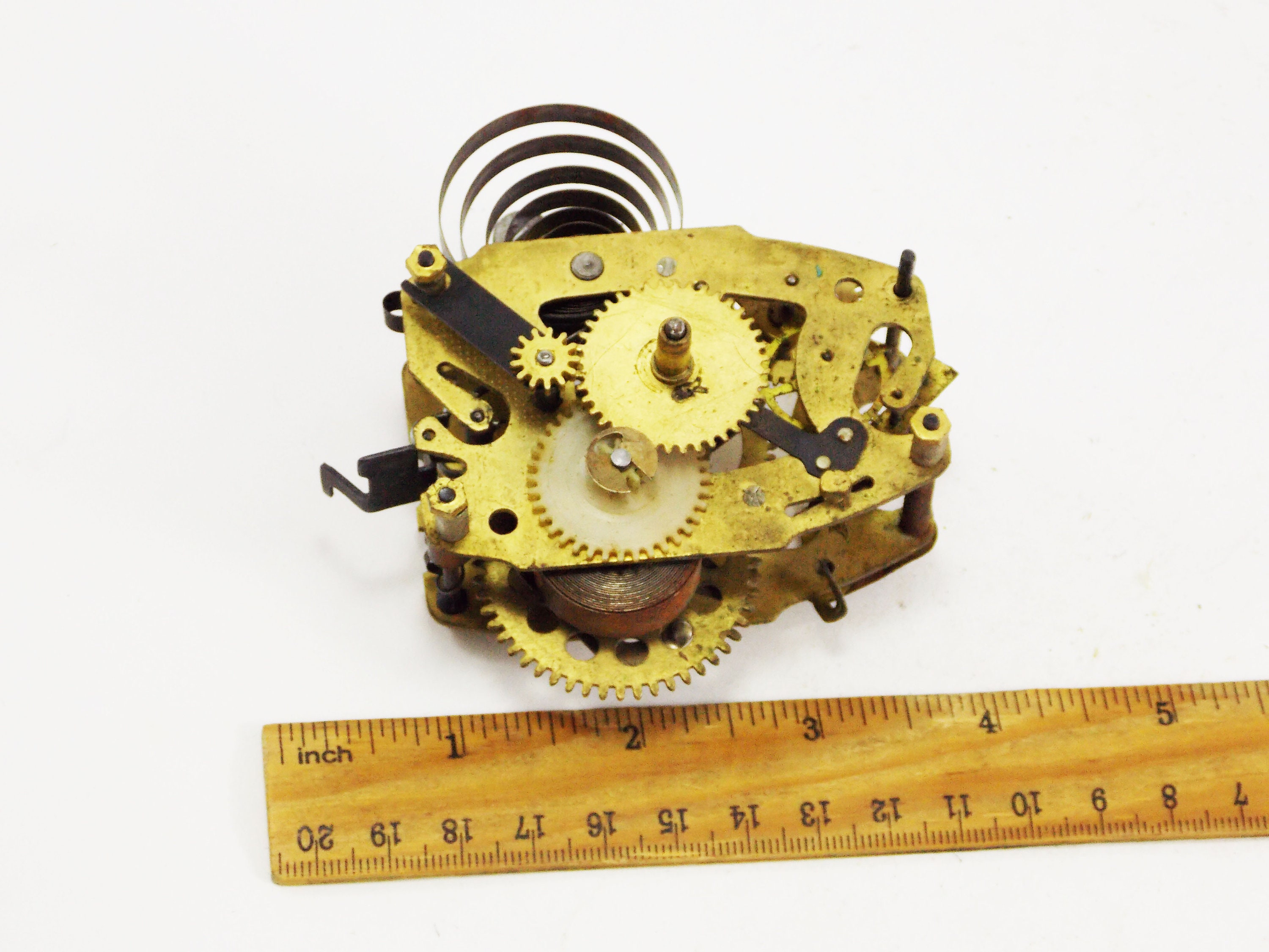Brass clock parts mechanism clock repair alarm clock broken Etsy