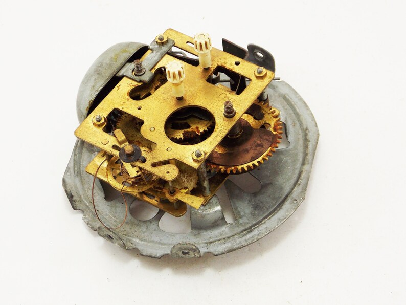 movement clock parts alarm clock repair brass mechanism clock gears brass broken clock steampunk parts clock balance clockworks parts metal image 1