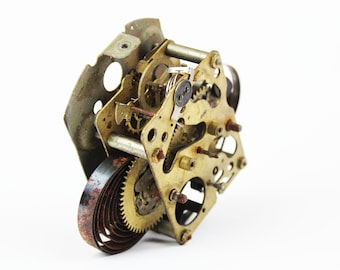 mechanizm zegara mosiężne części steampunk koła zębate zegara mosiężne części zegara elementy budzika części mechanizmu zegarowego naprawa zepsutego zegara metal