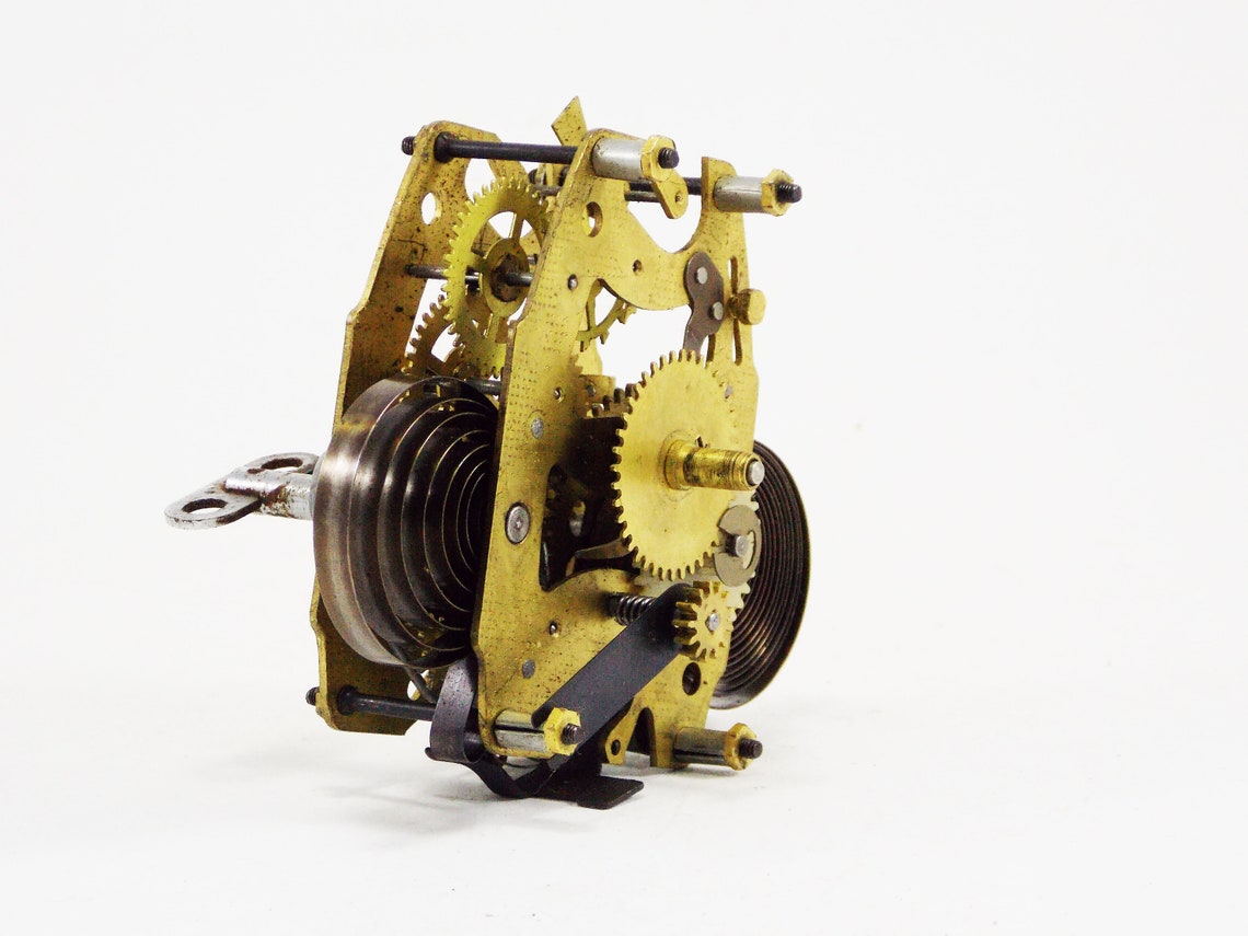 Mechanical clock parts brass mechanism alarm clock repair Etsy