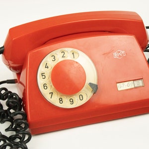 Wählscheibe Telefon rot Telefon Schreibtischlampe Steampunk Lampe Vintage Tischtelefon Zubehör Elektronikteile Retro Telefon Vintage