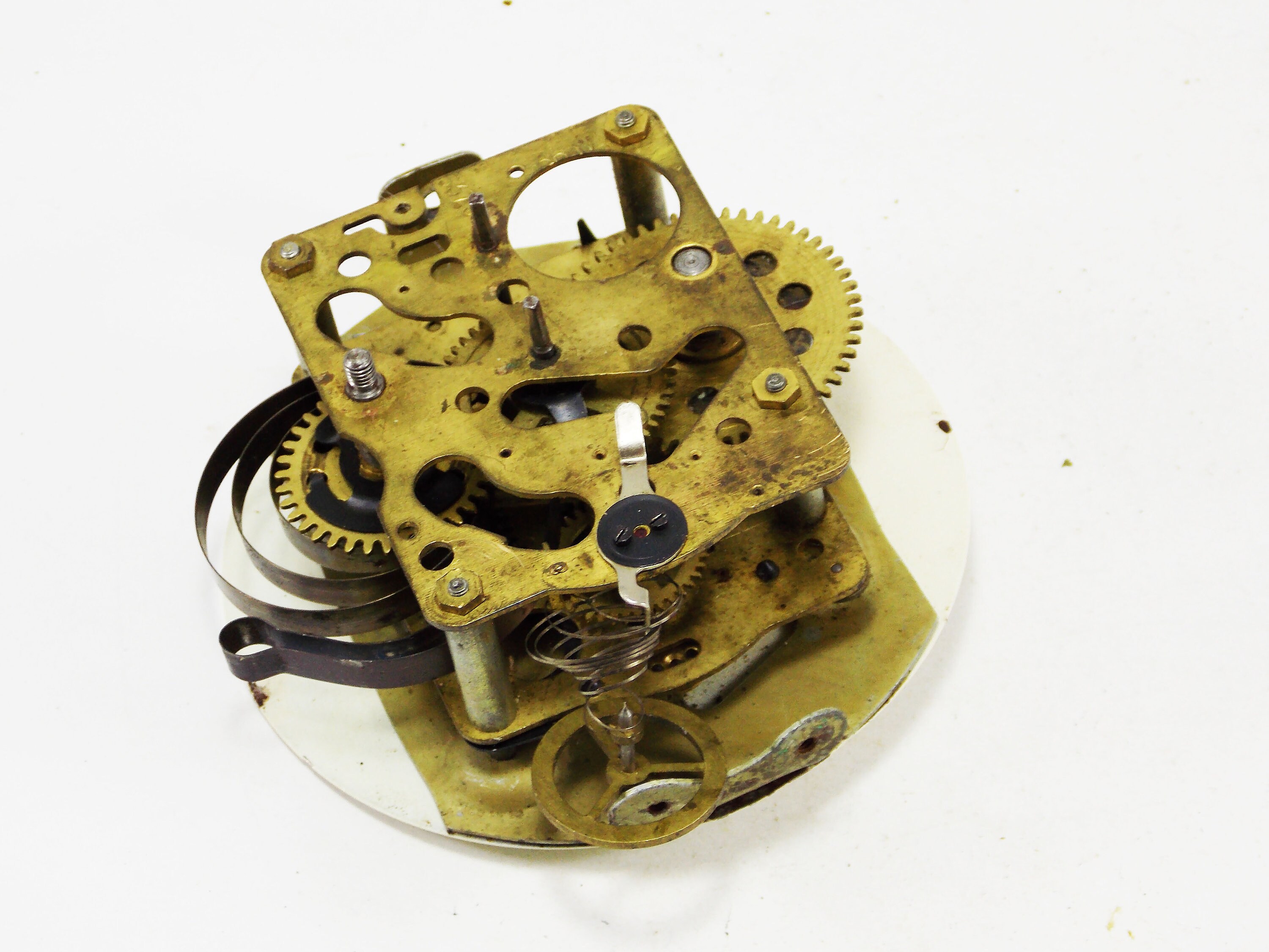 Clock parts alarm clock mechanism brass plated clock findings Etsy
