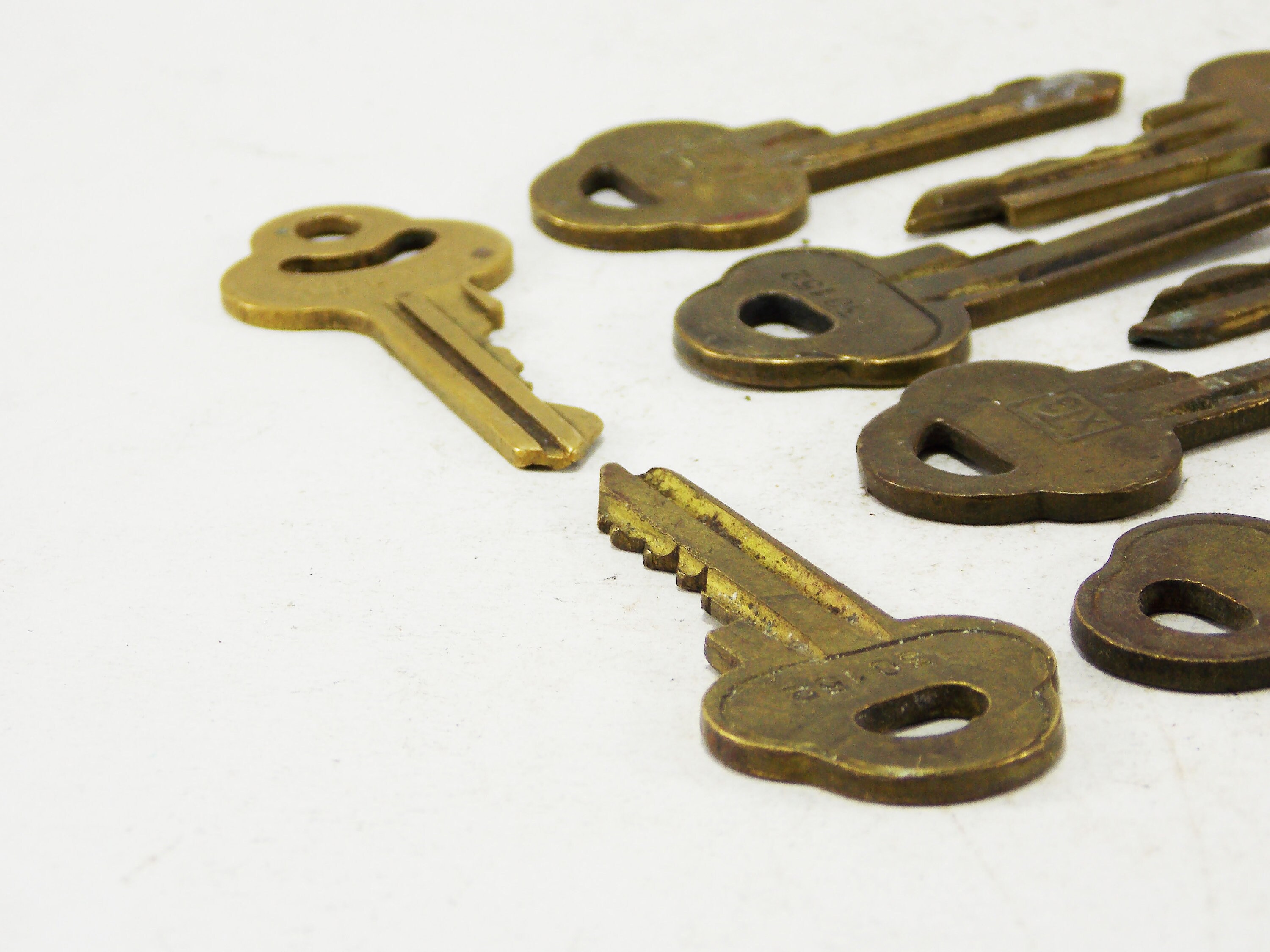Door keys brass keys primitive keys unique keys Etsy
