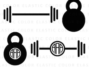 Kettlebell clipart | Etsy Weight SVG Kettlebell SVG Monogram
