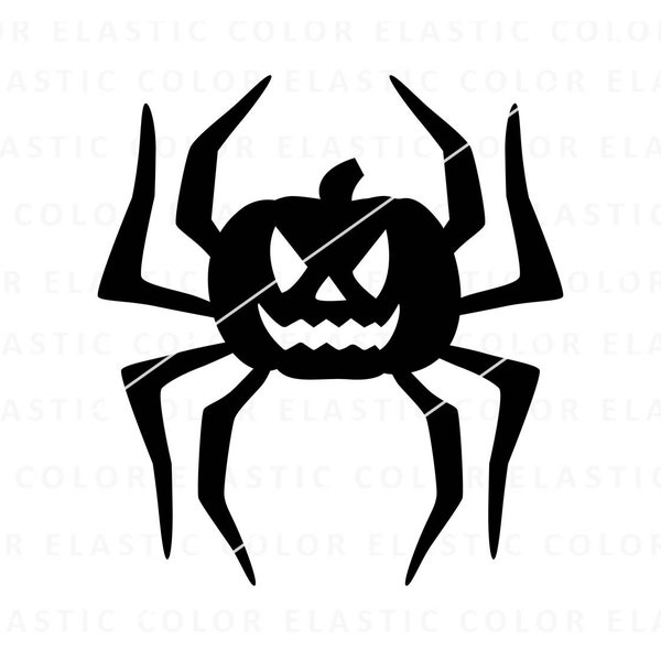 Halloween pumpkin spider svg, funny halloween spider clipart design, halloween spider cricut and sublimation digital file svg, png, dxf, eps