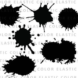 Splatter svg file -  paint splat digital file - splatter vector  design svg, png, dxf, eps