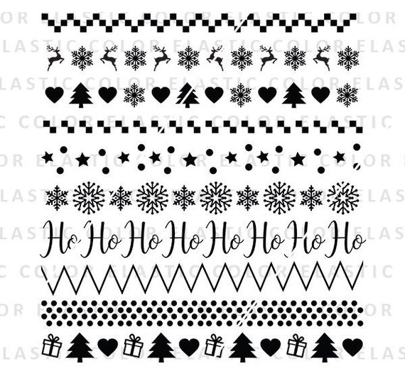 Download Christmas Pattern Svg Christmas Border Lines Png Christmas Etsy