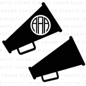 Megaphone svg, Megaphone monogram svg - Megaphone clipart - cheerleader digital download svg, eps, dxf, png