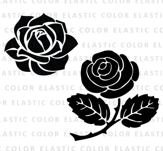 Rose SVG PNG DXF - Rose Clip Art