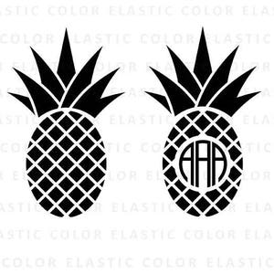 Pineapple svg-  ananas svg -pineapple monogram clipart -summer monogram design for cameo and cricut  svg, png, dxf, eps