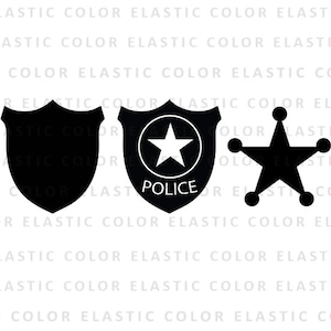 Police badge svg file - police badge clipart - sheriff badge clip art vector digital files svg, png, dxf, eps
