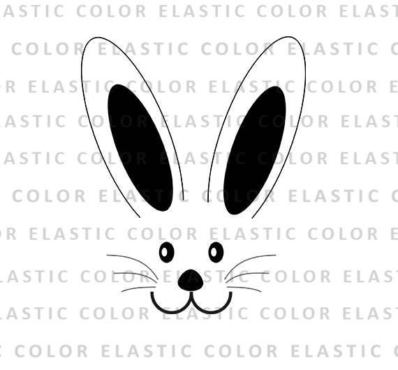 photograph about Bunny Face Printable called Bunny experience svg document - rabbit confront printable easter clipart style and design and slice report for cricut and cameo document svg, png, dxf, eps