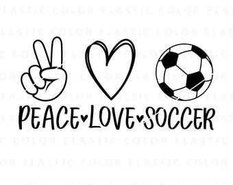 Peace love soccer png, soccer svg, soccer lover design, soccer cricut png, svg, dxf, eps