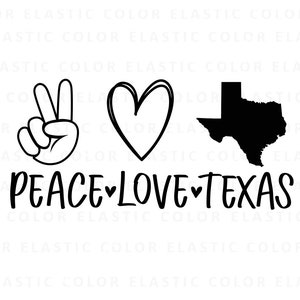 Peace love texas svg, texas design, texas clipart cricut cut file digital download png, svg, dxf, eps