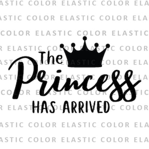 The princess has arrived svg file - new baby svg designs - newborn baby cricut and cameo file svg, png, dxf, eps