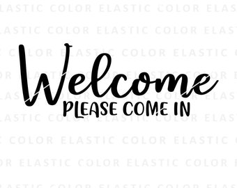 Welcome please come in svg, Welcome svg, door sign welcome png and svg vector design