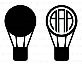 air balloon svg - air balloon monogram files - hot airballoon clipart digital download  svg, eps, dxf, png