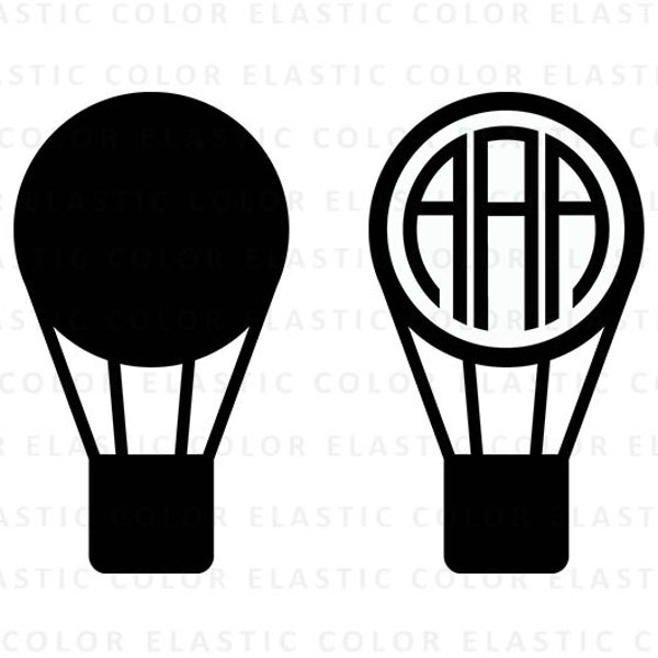 air balloon svg - air balloon monogram files - hot airballoon clipart digital download  svg, eps, dxf, png