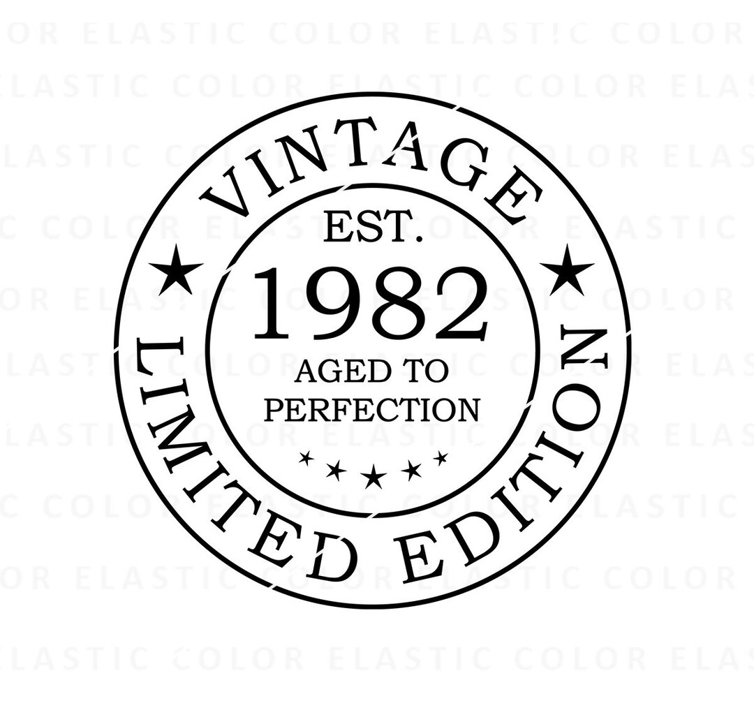 1982 Vintage Limited Edition Circle Svg, 41th Birthday Vintage Circle ...