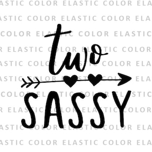 Two sassy svg file - two sassy design - second birthday svg, png, dxf, eps