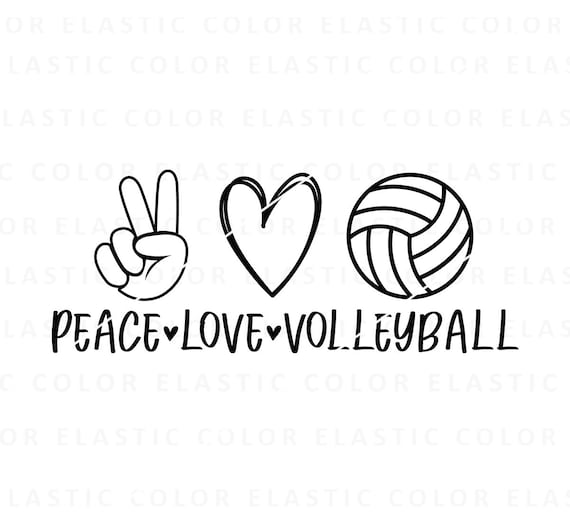 Peace Love Volleyball Svg Volleyball Lover Sublimation - Etsy