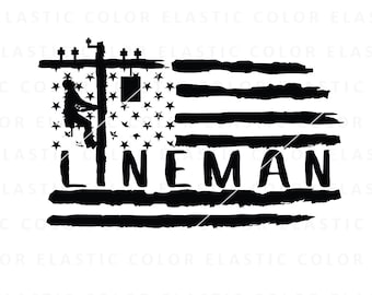 Lineman Flagge svg, elektrische Linie Arbeiterdesign Cricut, Lineman amerikanische Flagge Png Clipart digitale Datei Cameo svg, png, dxf, eps