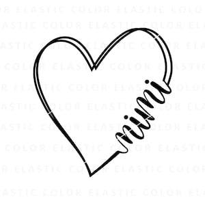 Mimi heart svg, mimi word with heart, mimi sublimation download, mimi cricut design and printable  png, svg , dxf, eps