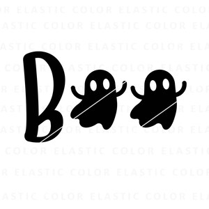 Boo svg, halloween boo com 2 clipart de fantasmas, ferro engraçado de halloween e design cricut svg, png, dxf, eps