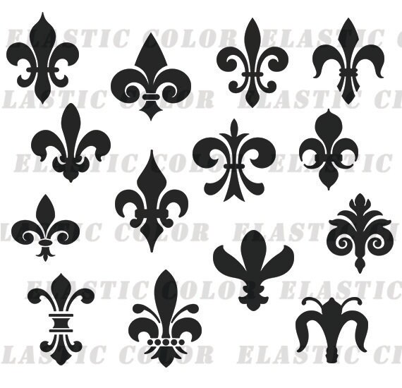 Download Fleur De Lis Svg File Collection Pack Fleur De Liz Vector Etsy