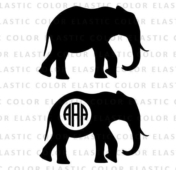 Download Elephant Svg File Elephant Monogram File Elephant Clipart Etsy