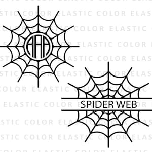 Spider web monogram file - spider mongram clipart - spider web silhouette cameo - cricut download svg, eps, dxf, png