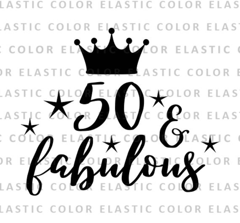 50 och fantastisk svg-fil - 50-årsdag ordspråk t-shirt design och klippfil svg, png, dxf, eps bild 1