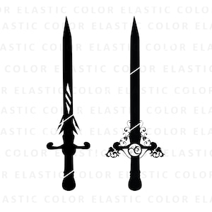 Sword svg,sword clipart, fantasy sword with floral vector,warrior sword png, svg, dxf, eps